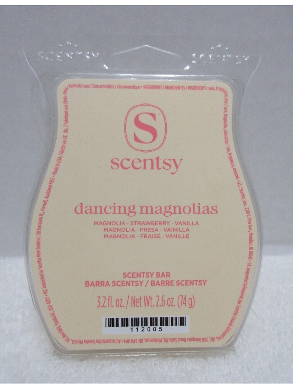 Scentsy Wax Bar Dancing Magnolias Melts – Brand New 3.2 fl oz Retired